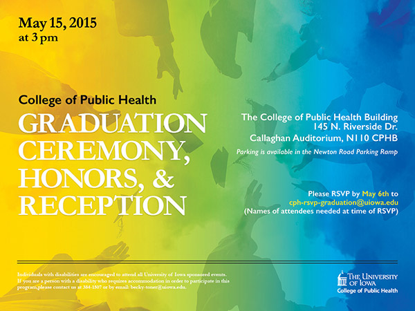 graphic for 2015 CPH graduation ceremony