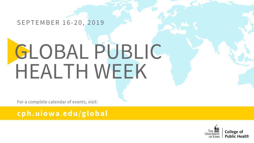 Global Public Health Week 2019 is Septermber 16-20