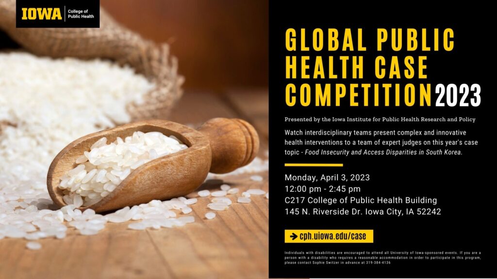 2023 Global Public Health Case Competition flyer